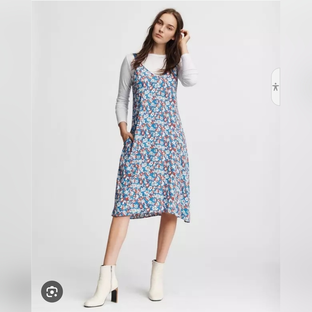 NWT Rag & Bone Blue Sleeveless V-Neck Sundress